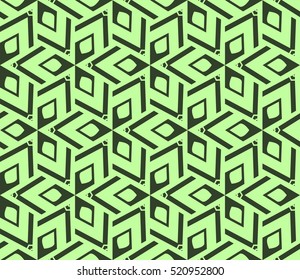abstract geometric seamless pattern. vector. green