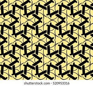 abstract geometric seamless pattern. vector. yellow