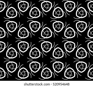 abstract geometric seamless pattern. vector. white and black