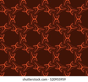 abstract geometric seamless pattern. vector. orange