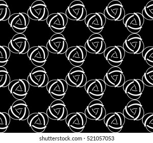 abstract geometric seamless pattern. vector. white and black