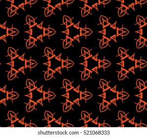 abstract geometric seamless pattern. vector. orange