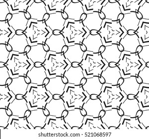 abstract geometric seamless pattern. vector. white and black