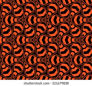 abstract geometric seamless pattern. vector. orange