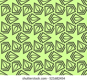 abstract geometric seamless pattern. vector. green