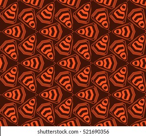 abstract geometric seamless pattern. vector. orange