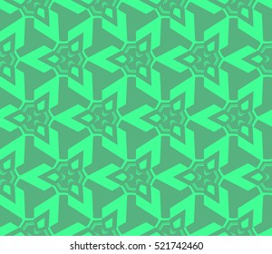 abstract geometric seamless pattern. vector. green
