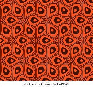 abstract geometric seamless pattern. vector. orange