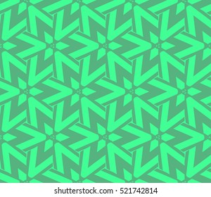 abstract geometric seamless pattern. vector. green