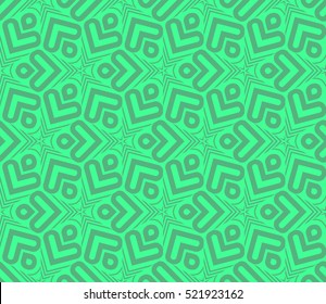 abstract geometric seamless pattern. vector. green