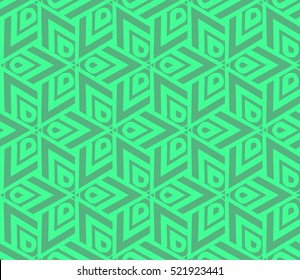 abstract geometric seamless pattern. vector. green