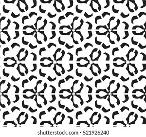 abstract geometric seamless pattern. vector. white and black
