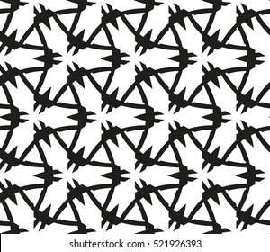 abstract geometric seamless pattern. vector. white and black