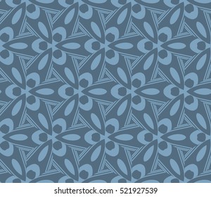 abstract geometric seamless pattern. vector. blue