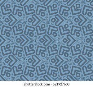 abstract geometric seamless pattern. vector. blue
