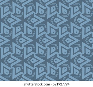 abstract geometric seamless pattern. vector. blue