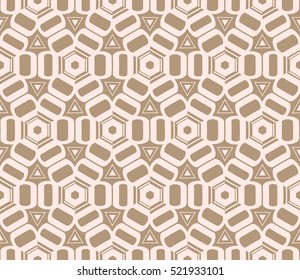 abstract geometric seamless pattern. vector. beige