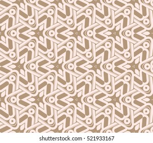 abstract geometric seamless pattern. vector. beige