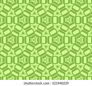 abstract geometric seamless pattern. vector. green