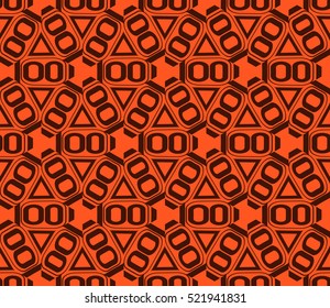 abstract geometric seamless pattern. vector. orange