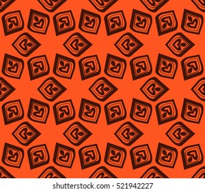 abstract geometric seamless pattern. vector. orange