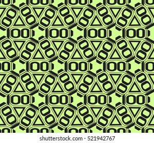 abstract geometric seamless pattern. vector. green