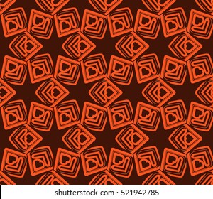 abstract geometric seamless pattern. vector. orange
