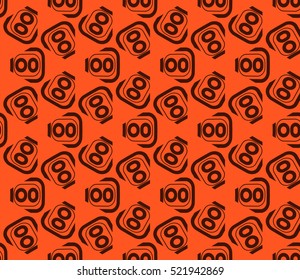 abstract geometric seamless pattern. vector. orange
