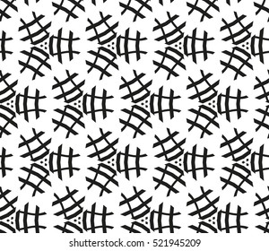 abstract geometric seamless pattern. vector. white and black