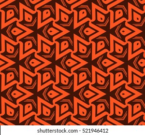 abstract geometric seamless pattern. vector. orange