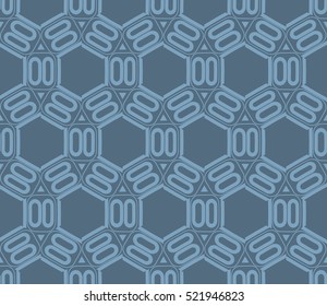 abstract geometric seamless pattern. vector. blue