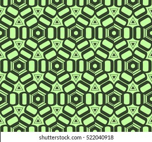 abstract geometric seamless pattern. vector. green