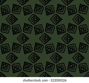 abstract geometric seamless pattern. vector. green