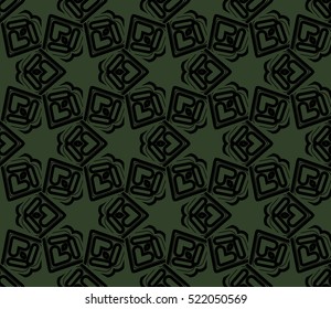 abstract geometric seamless pattern. vector. green
