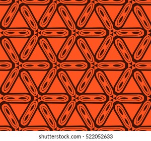 abstract geometric seamless pattern. vector. orange