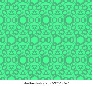abstract geometric seamless pattern. vector. green