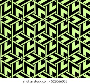 abstract geometric seamless pattern. vector. green
