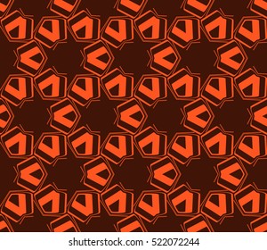 abstract geometric seamless pattern. vector. orange