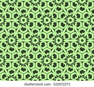 abstract geometric seamless pattern. vector. green