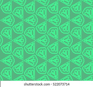 abstract geometric seamless pattern. vector. green