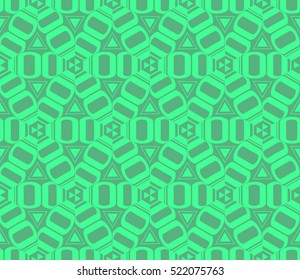 abstract geometric seamless pattern. vector. green