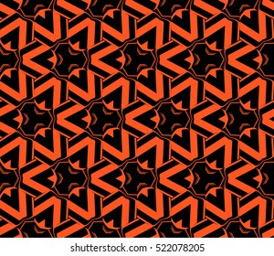 abstract geometric seamless pattern. vector. orange
