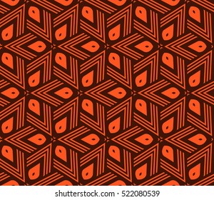 abstract geometric seamless pattern. vector. orange