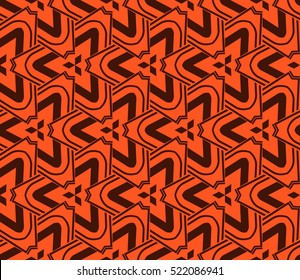 abstract geometric seamless pattern. vector. orange