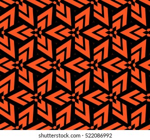 abstract geometric seamless pattern. vector. orange