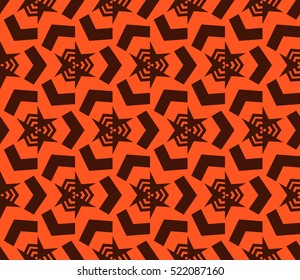 abstract geometric seamless pattern. vector. orange