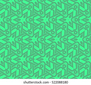 abstract geometric seamless pattern. vector. green