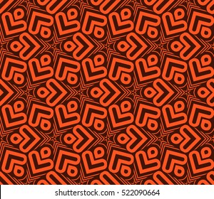 abstract geometric seamless pattern. vector. orange