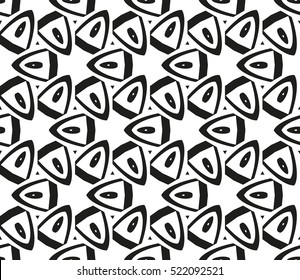 abstract geometric seamless pattern. vector. white and black
