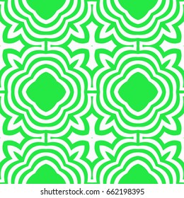 abstract geometric seamless pattern. vector illustration. green, white color